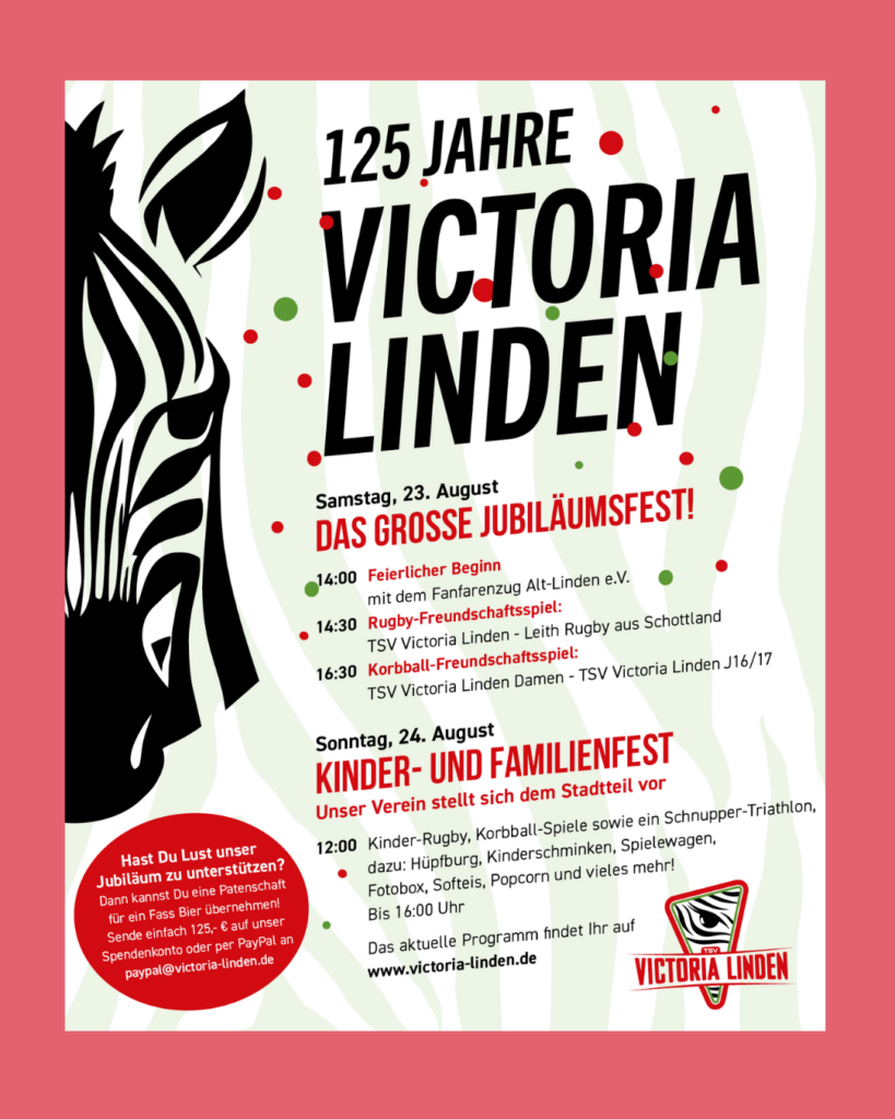 125 Jahre TSV Victoria Linden – Sport verbindet Menschen, Generationen und Ideen 🎉🏉