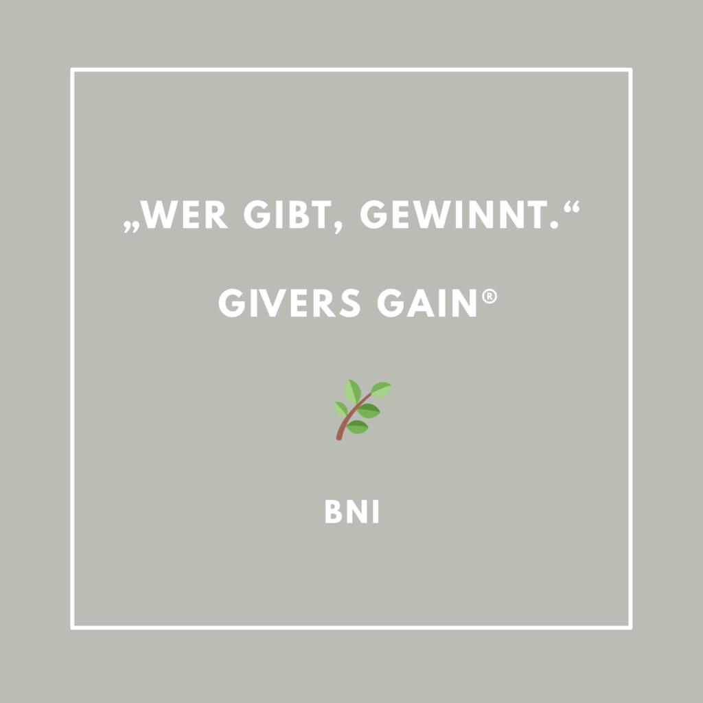 „Wer gibt, gewinnt.“ 🌿